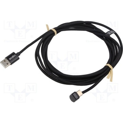 Logilink CU0195 USB 2.0, USB A vidlice,USB C vidlice, 3m, černý