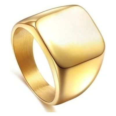 Blingstar Prsten CUBE Gold z nerez oceli kostka 1209