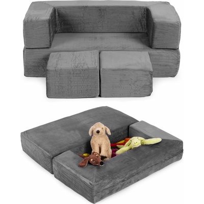 Eco Toys modulárna sedačka 4 diely sivá