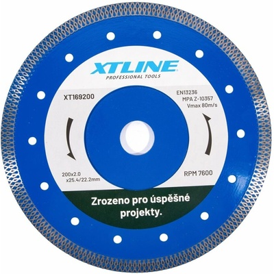 XTLINE Kotouč diamantový turbo | 230x2,0x10x25,4/22,2 mm (s redukcí 25,4 na 22,2 mm)