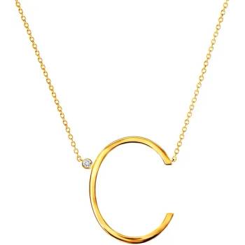 Image 1 of SAVICKI Колие с буква C: позлатено сребро. кубичен цирконий