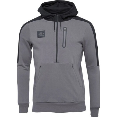 Umbro TERRACE HALF ZIP HOODIE mikina tmavě šedá