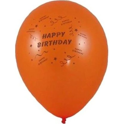 Balón Happy Birthday farebný mix LATEX M 25cm
