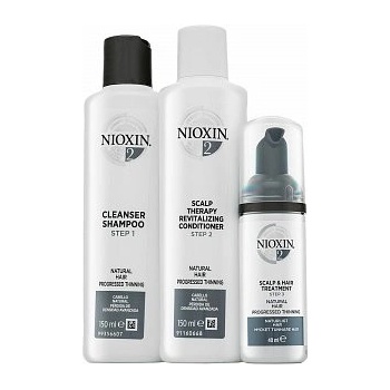 Nioxin System 2 šampón System 2 150 ml + kondicionér System 2 + vlasová starostlivosť System 2 40 ml 150 ml darčeková sada