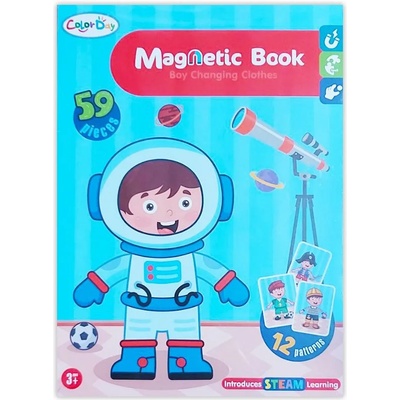 Raya Toys Магнитна книга Raya Toys - Дрехи за преобличане с момче, 59 части (502121361)