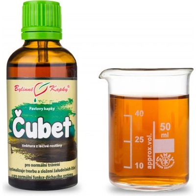 Bylinné kapky Čubet benedikt lekársky bylinné kvapky tinktúra 50 ml