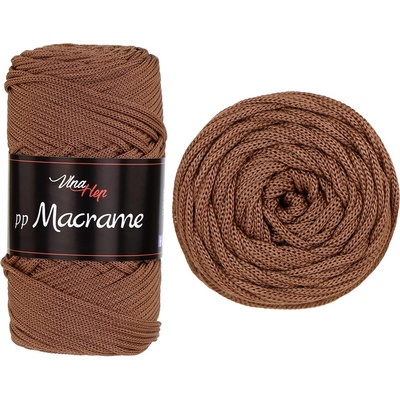 Vlna-hep pp Macrame - polyester PP Macrame: nová - 4207 Hnědá