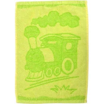 Profod Dětský ručník Train 30 x 50 cm Zelená
