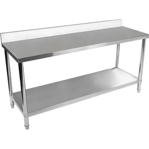 Royal Catering Работна маса от неръждаема стомана - 200 x 60 см - повдигната - 400 кг RCAT-200/60-S (RCAT-200/60-S)