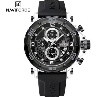 Naviforce Часовник naviforce mr-38582 - Черен / Прозрачен kp38582