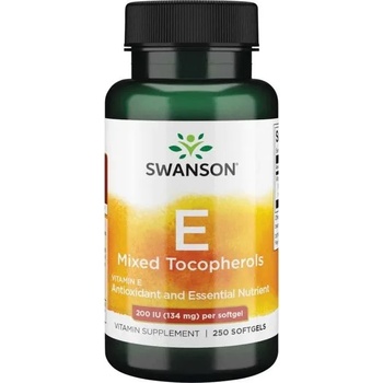 Swanson Vitamin E Mixed Tocopherols, 200 IU, 250 меки капсули, Swanson (SW149)