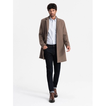 Ombre Clothing Елегантно мъжко едноредно палто от вълнена смес Ombre Clothing V1 OM-COWC-0114 Ombre Clothing | Kafyav | МЪЖЕ | XXL