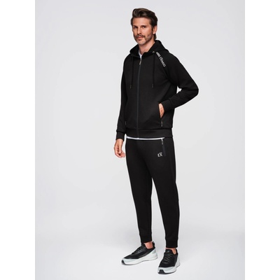 Ombre Clothing Мъжки спортен костюм суитшърт с качулка + панталони jogging - черен V1 Z115 Ombre Clothing Ombre Clothing | Cheren | МЪЖЕ | S