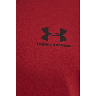 Тениска Under Armour SPORTSTYLE LEFT CHEST в бордо с изчистен дизайн 1326799 (1326799.)