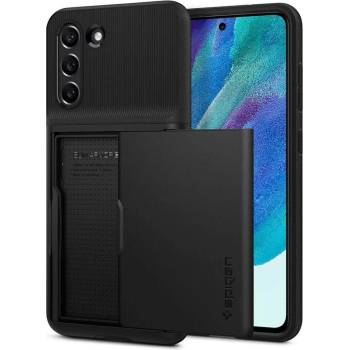 Image 1 of Spigen Slim Armor CS Case - хибриден кейс с отделение за кр. карти и най-висока степен на защита за Samsung Galaxy S21 FE (черен)