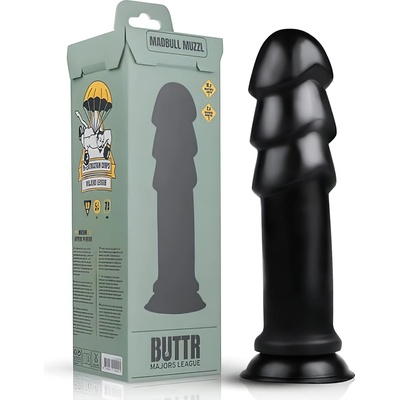 BUTTR Madbull Muzzl - дилдо с вендуза (черно)