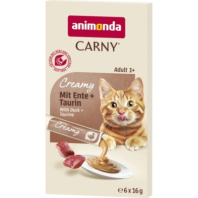 animonda Carny Adult Creamy 24 x 16 g kačacie a taurín