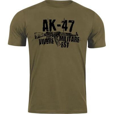 DRAGOWA Тениска с къс ръкав Seneca AK-47, маслиненозелена, 160 г/м2 (11599)