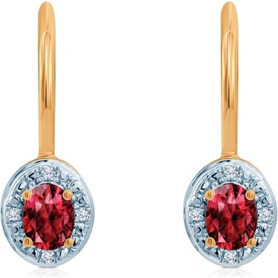 SAVICKI Обеци Savicki: двуцветно злато, рубини, диаманти