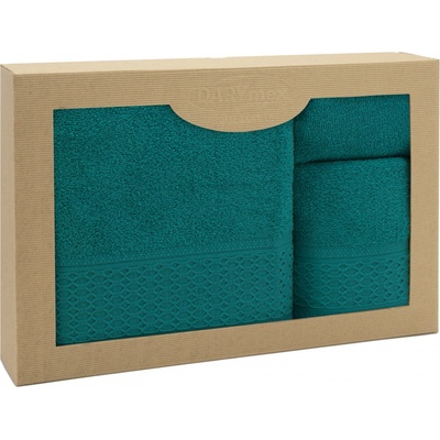 Darymex sada uterákov Solano 1 ks 30 x 50 cm 1 ks 50 x 90 cm 1 ks 70 x 140 cm tmavotyrkysová