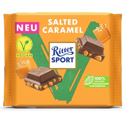 RITTER SPORT Čokoláda vegán so slaným karamelom 100 g