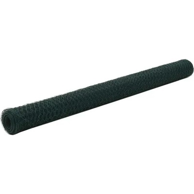 vidaXL Pletivo ke kurníku ocel PVC vrstva 25 x 1,5 m zelené