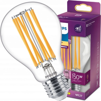 Philips LED žiarovka 1x17W E27 2452lm 2700K teplá biela, číra, EyeComfort