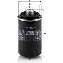 MANN FILTER Olejový filter W 719/45