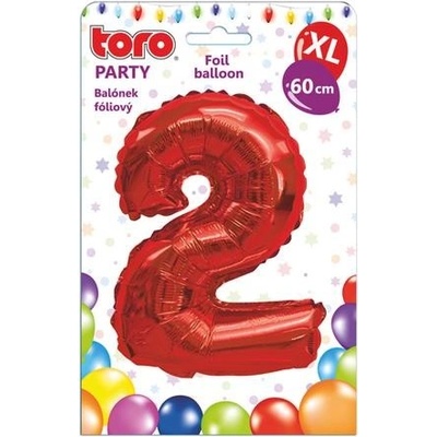 TORO Balónek fóliový XL číslice 2 60cm