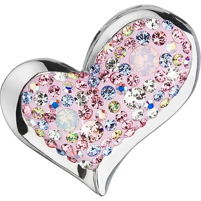 Pavona Stříbrný přívěsek s krystaly mix barev srdce 34184.3 magic rose