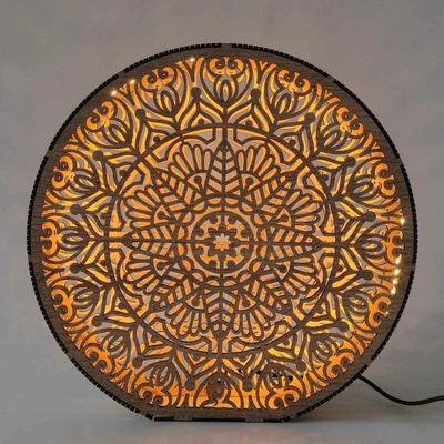 SENTOP | LED noční lampa Mandala – dřevěná dekorace domova| SENTOP LED0604