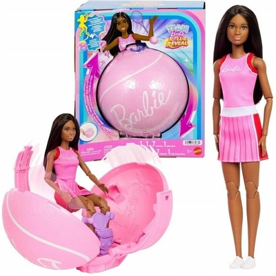 Mattel Barbie TEAM ROLL & REVEAL Rozjezd kariéry tenistka, JMY56