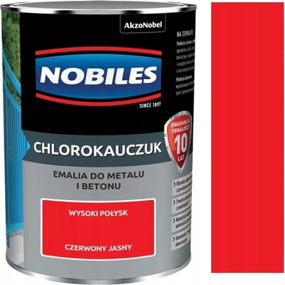 Emailová barva Nobiles chlorokaučuková světle červená 5 l lesklá pro venkovní použití