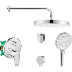 SANITINO - Душ гарнитура Hansgrohe със смесител и скрито тяло, аксесоари kielle, хром SANI21HKK009 (SANI21HKK009)