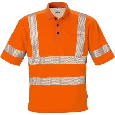 Fristads Výstražná polokošeľa 7406 TPS Výstražná oranžová XS