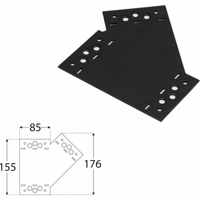 Domax SD spojka na stavbu pergol a hojdačiek SDLPE 1 - 155 x 176 x 85 x 2.5 mm 6 ks