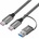 PremiumCord USB Cable PremiumCord USB-A + USB-C - USB-C 2 m Black/Grey (ku31cq2)