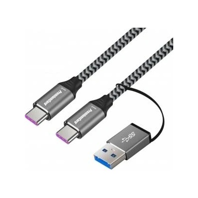 PremiumCord USB Cable PremiumCord USB-A + USB-C - USB-C 2 m Black/Grey (ku31cq2)