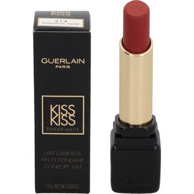Guerlain KissKiss Tender Matte Lipstick 214 Romantic Nude rtěnka s matujícím účinkem 2,8 g