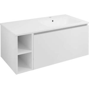 SAPHO Lorea - Шкаф за мивка 100x46x52 см, 1 врата, 1 чекмедже, десен, матово бял LE080-3131-R-01 (LE080-3131-R-01)