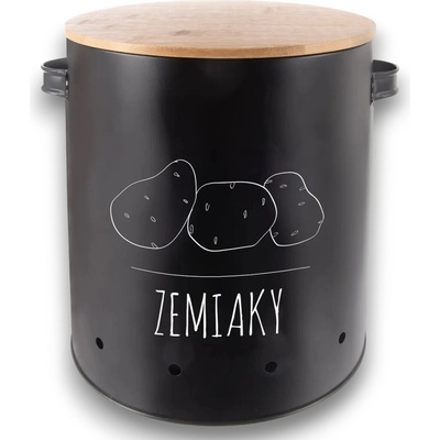 Orion Dóza na zemiaky plech bambus black 22,5 cm