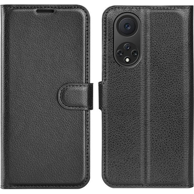 Litchi PU kožené peněženkové pouzdro na mobil Huawei Nova 9/Honor 50 - černé – Zboží Živě