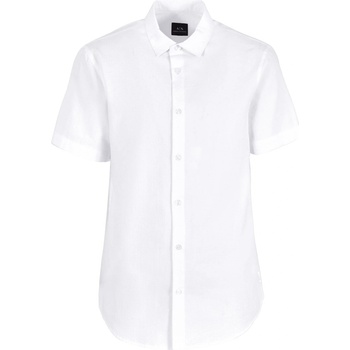 Giorgio Armani Риза с къс ръкав Armani Exchange Seersucker Short Sleeve Shirt - WHITE 1100