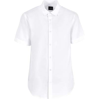 Giorgio Armani Риза с къс ръкав Armani Exchange Seersucker Short Sleeve Shirt - WHITE 1100