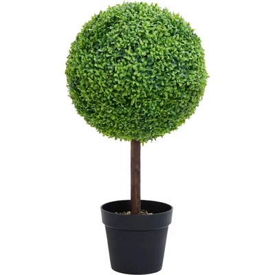 Umělý zimostráz ve tvaru koule s květináčem zelený 50 cm