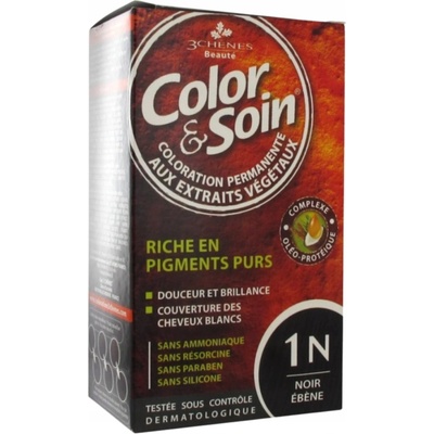 COLOR & SOIN Trwała barva na vlasy 1N