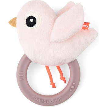 Done by deer Дрънкалка с гризалка Birdee розова (4333911)