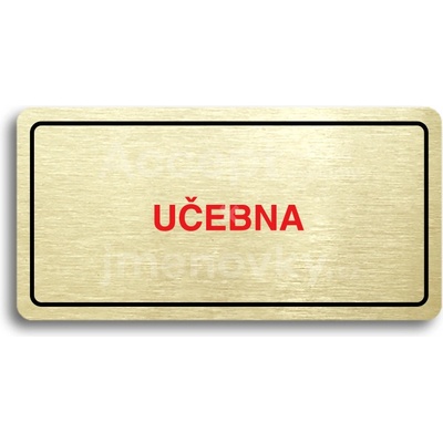 ACCEPT Piktogram UČEBNA - zlatá tabulka - barevný tisk