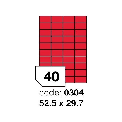 Rayfilm 52,5x29,7 mm 300 archů, matně červená, R0122.0304D