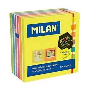 MILAN Notepad Milan Neon Self-adhesives Yellow (7, 6 x 7, 6 cm)